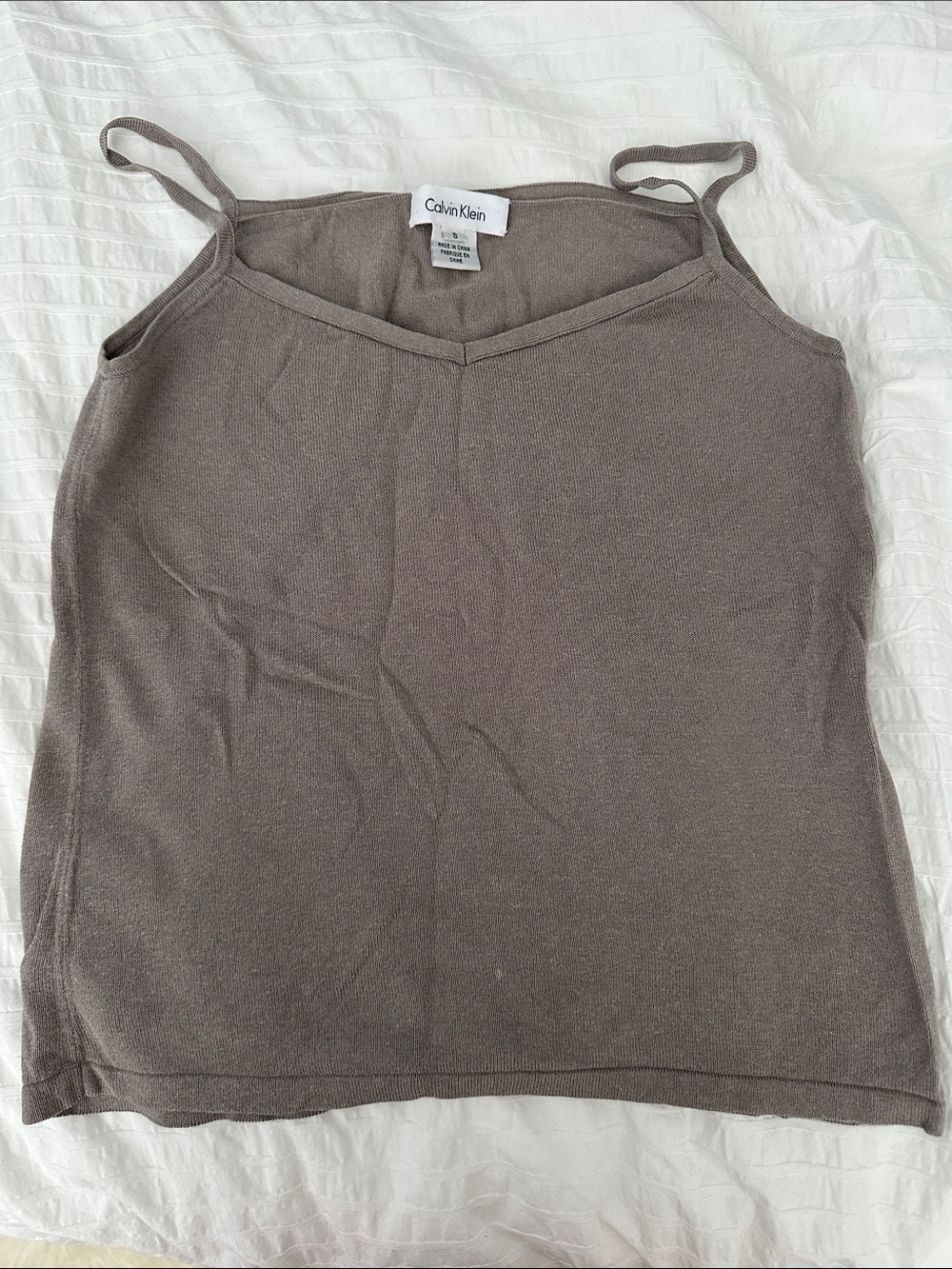 Calvin Klein Women's Taupe Brown V-Neck Camisole